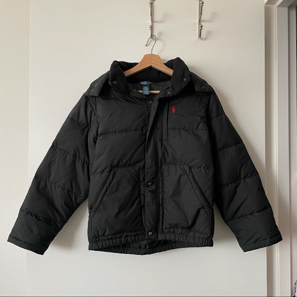 Boy’s Polo Black Down Jacket